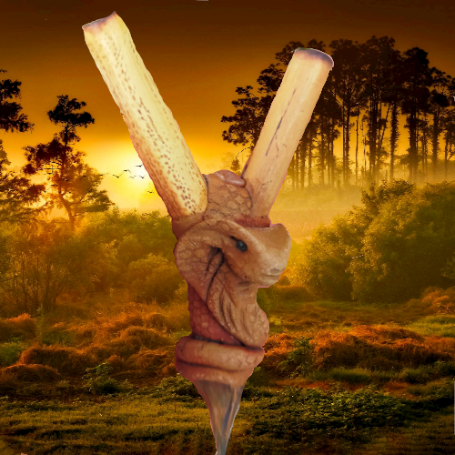 Kuripe de Bambu Totem da COBRA Amuleto com Pedras poderosas