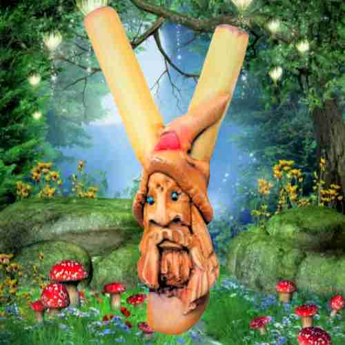 Kuripe de Bambu Totem Mago Goblin Pedras Amuleto poderoso