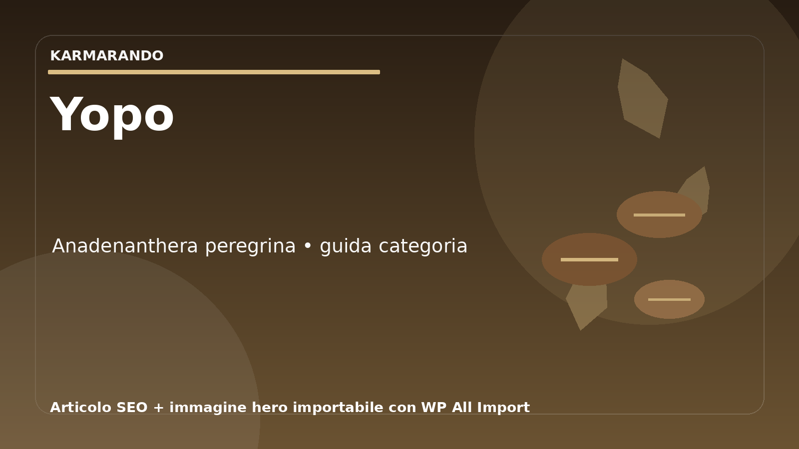 Yopo (Anadenanthera peregrina): guia para a categoria, qualidade de sementes e investigação etnobotânica