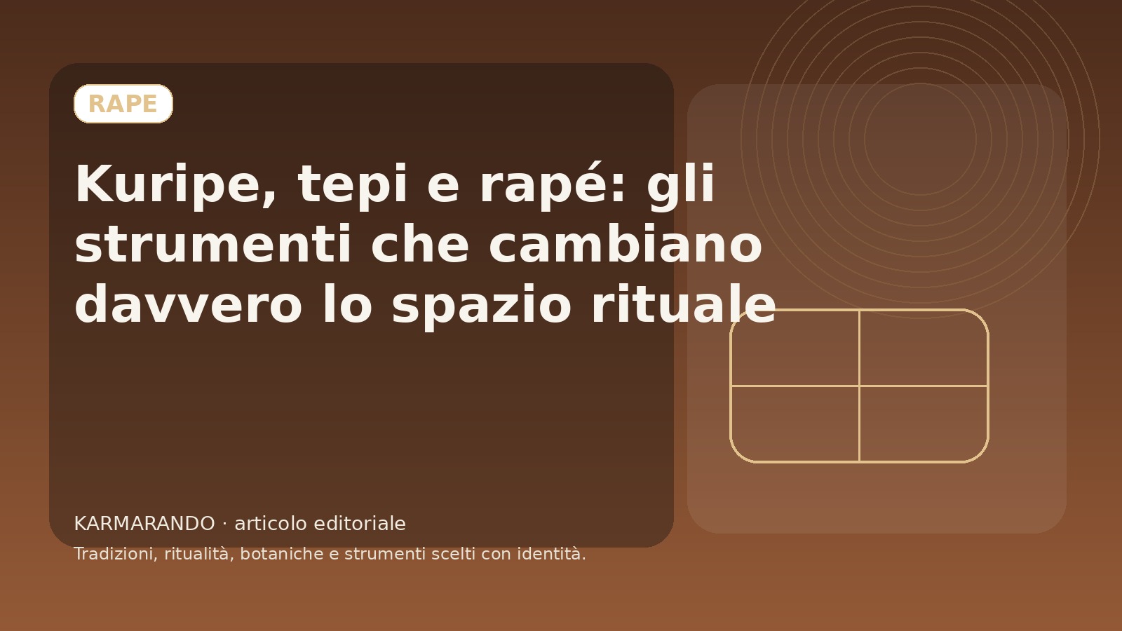 Kuripe, tepes e rapé: instrumentos que realmente mudam o espaço ritual