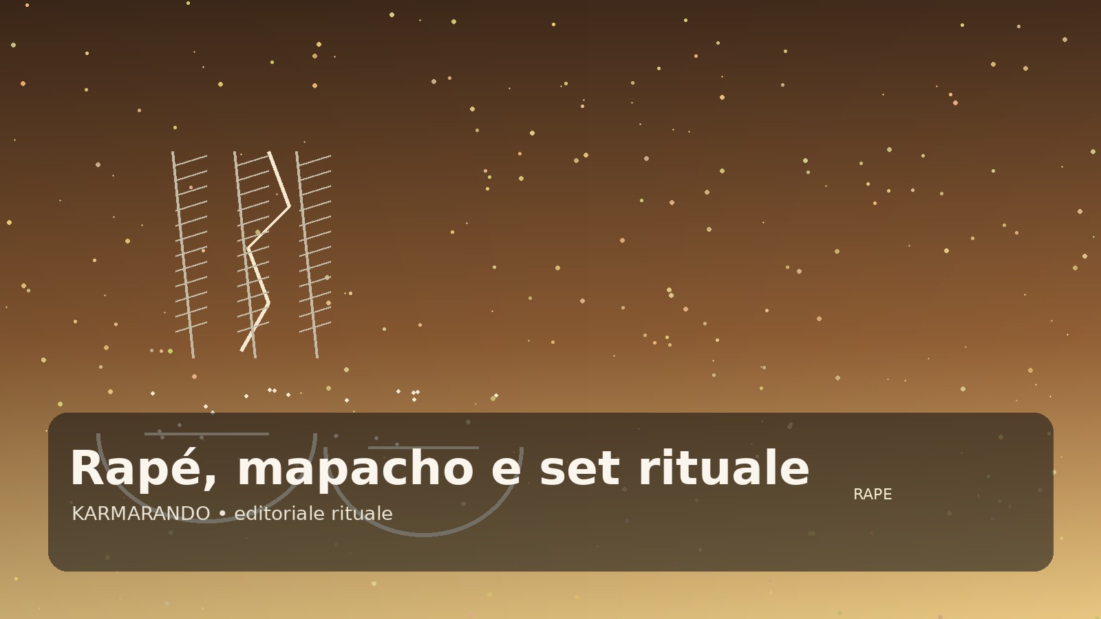 Rapé, mapa e artesanato ritual: como construir um conjunto com identidade