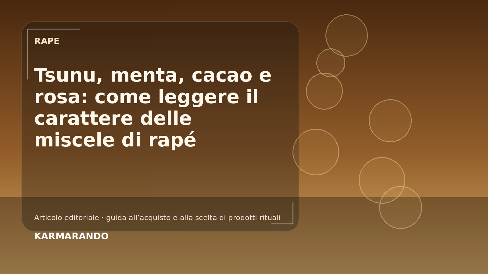 Tsunu, menta, cacau e rosa: como ler o carácter das misturas de rapé