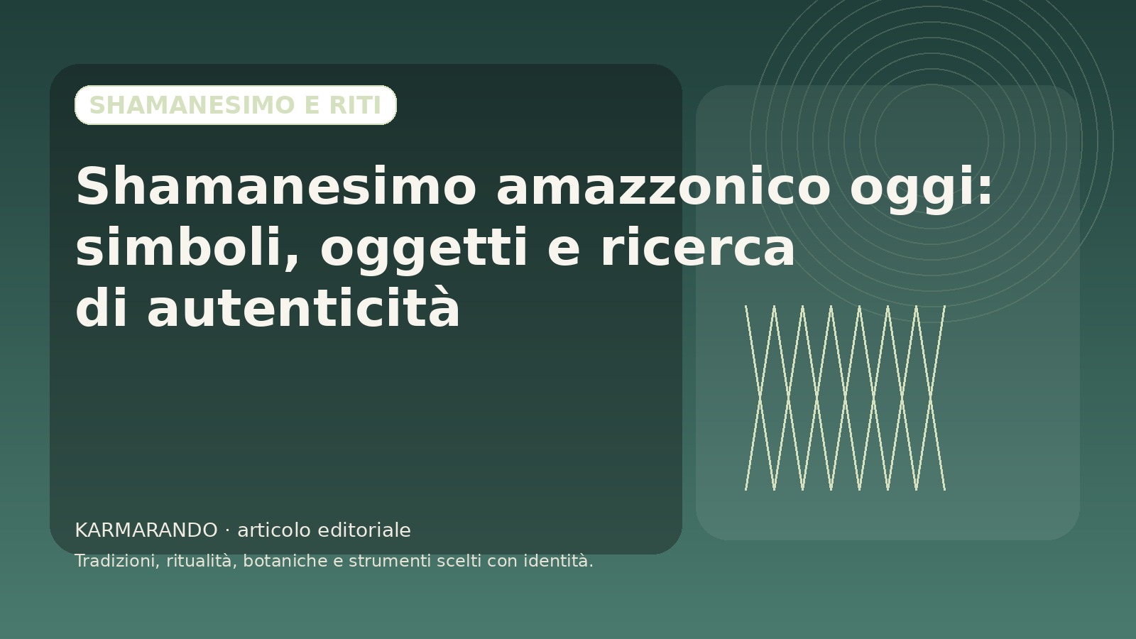 Shamanésimo amazônico hoje: símbolos, objetos e pesquisa de autenticidade