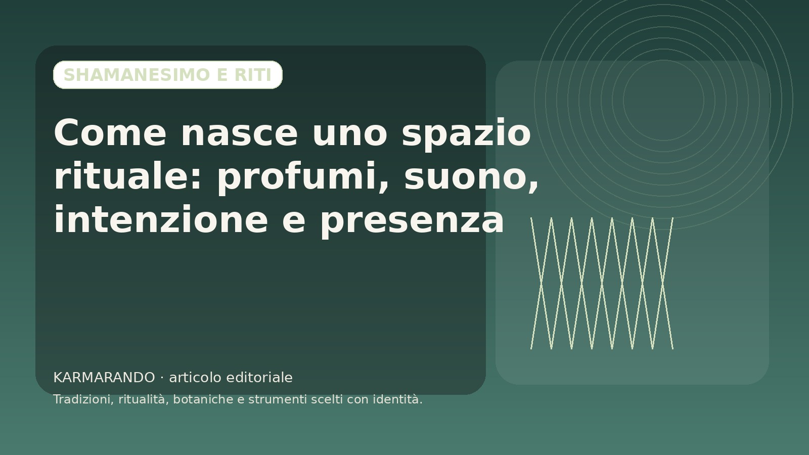 Como é que surge um espaço ritual: perfumes, som, intenção e presença