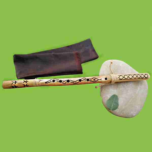 Flauto-Siyotanka-Serpente-Homemade-Nativo-Sciamanico-Pentagonale-Con-Custodia-3