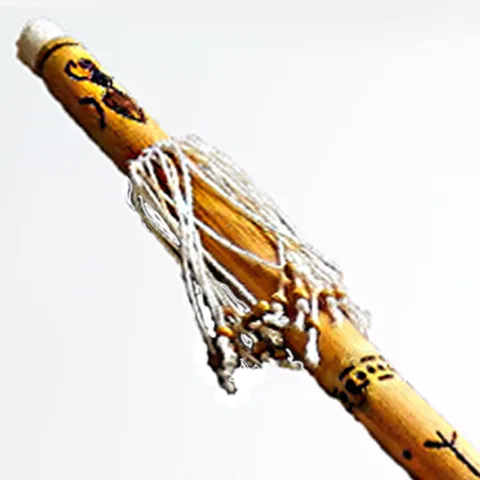Sonalho RainStick Shaman em Bamboo, Feito em Mano com Rune Norreniches Loki: ferramenta para cerimónia, meditação e trabalho energético